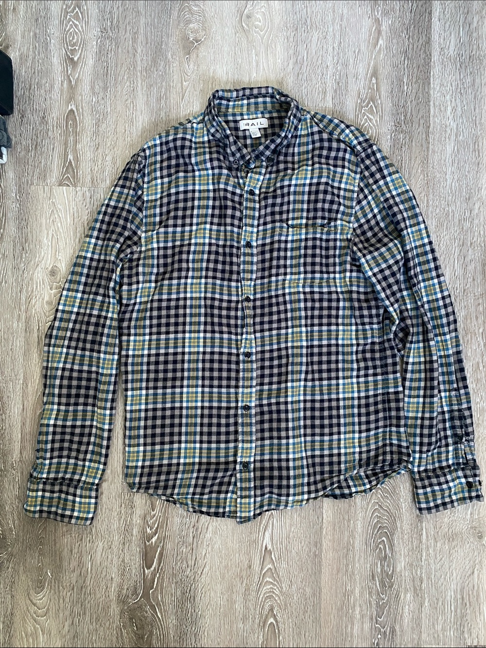 Soft Flannel Gray/Blue/Yellow Trendy